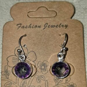 Pendientes Topacio Místico Engarzados en Plata 925 Joyería de Moda Elegante y Brillante