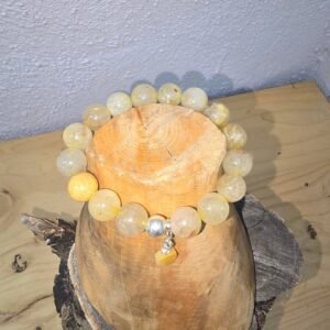 Pulsera de Cuarzo Rutilado, mineral natural