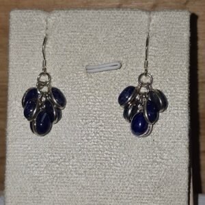 Pendientes racimo de Lapislazuli engarzados en plata 925