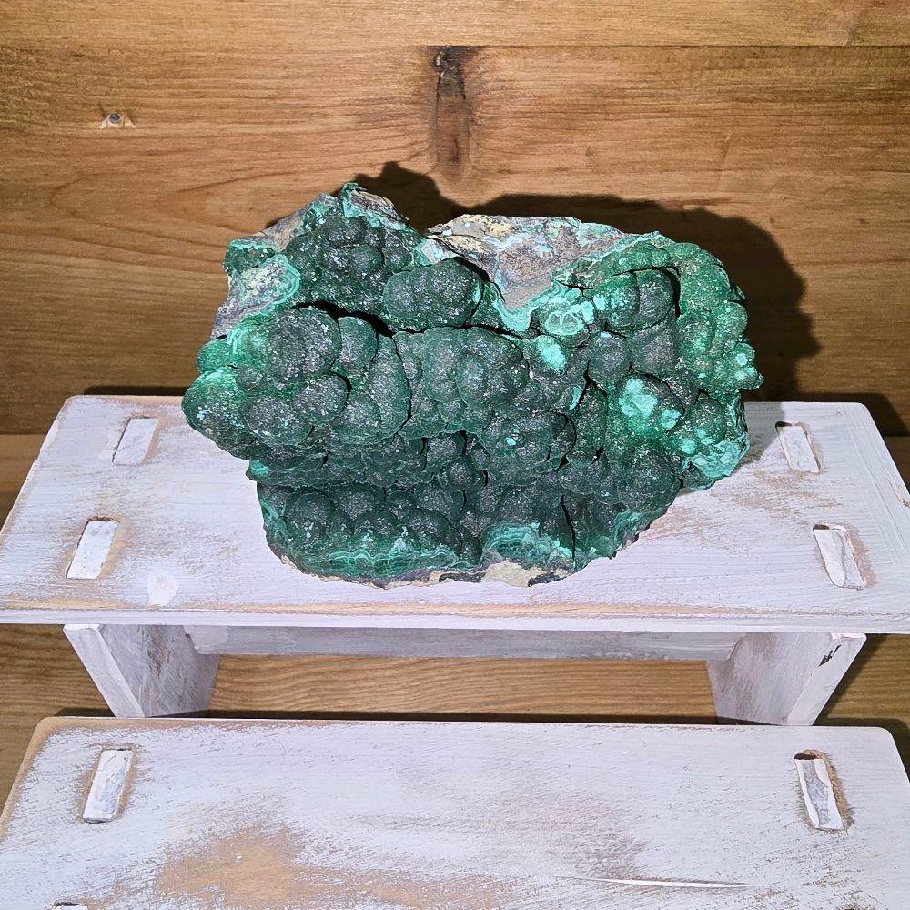 Espectacular malaquita botroidal piedra natural - Imatge 2