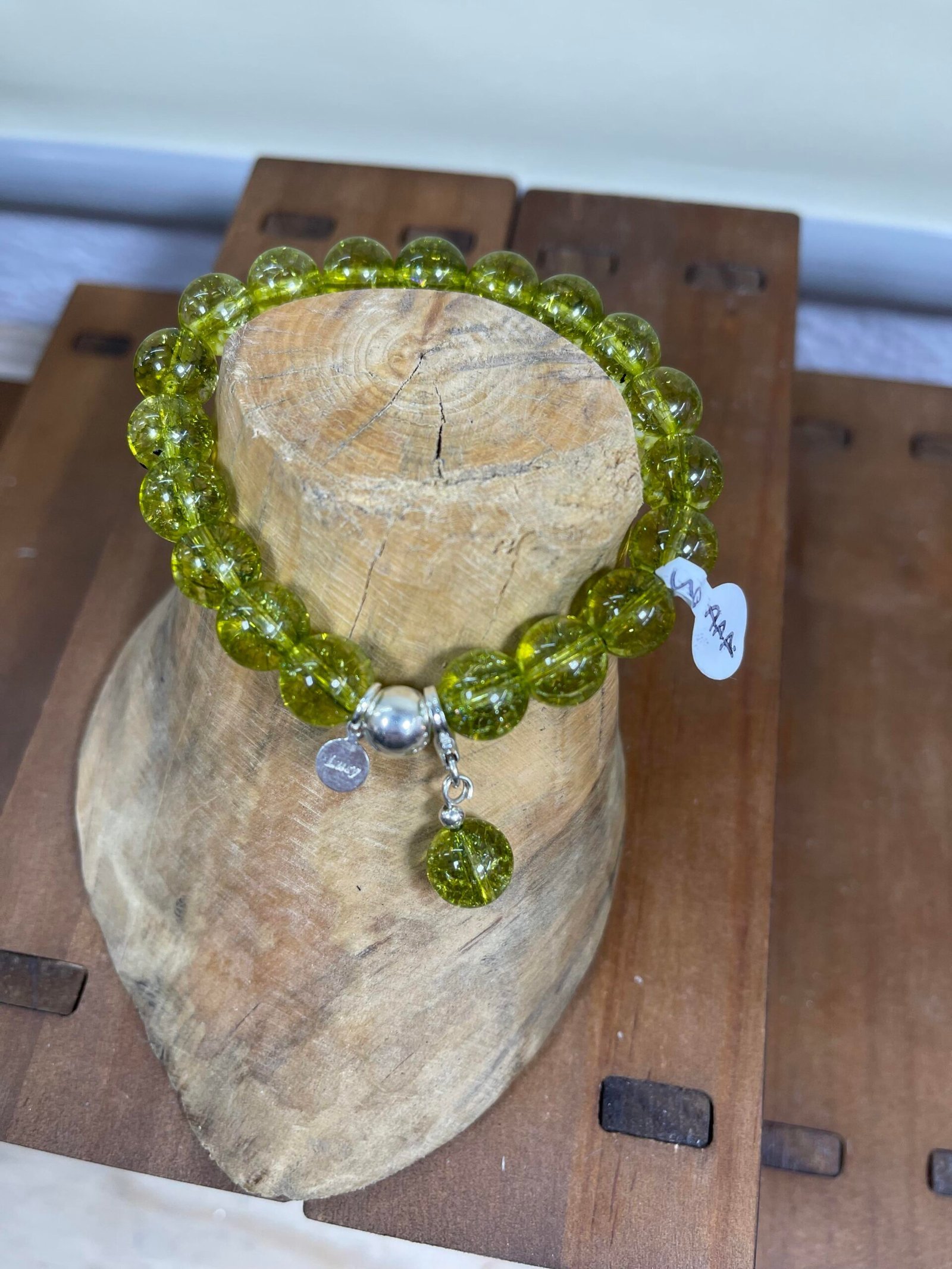Pulsera olivino piedra natural - Imagen 4