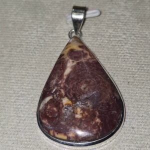 Colgante de Jaspe de Tortosa (Broccatello di Spagna) en plata 925