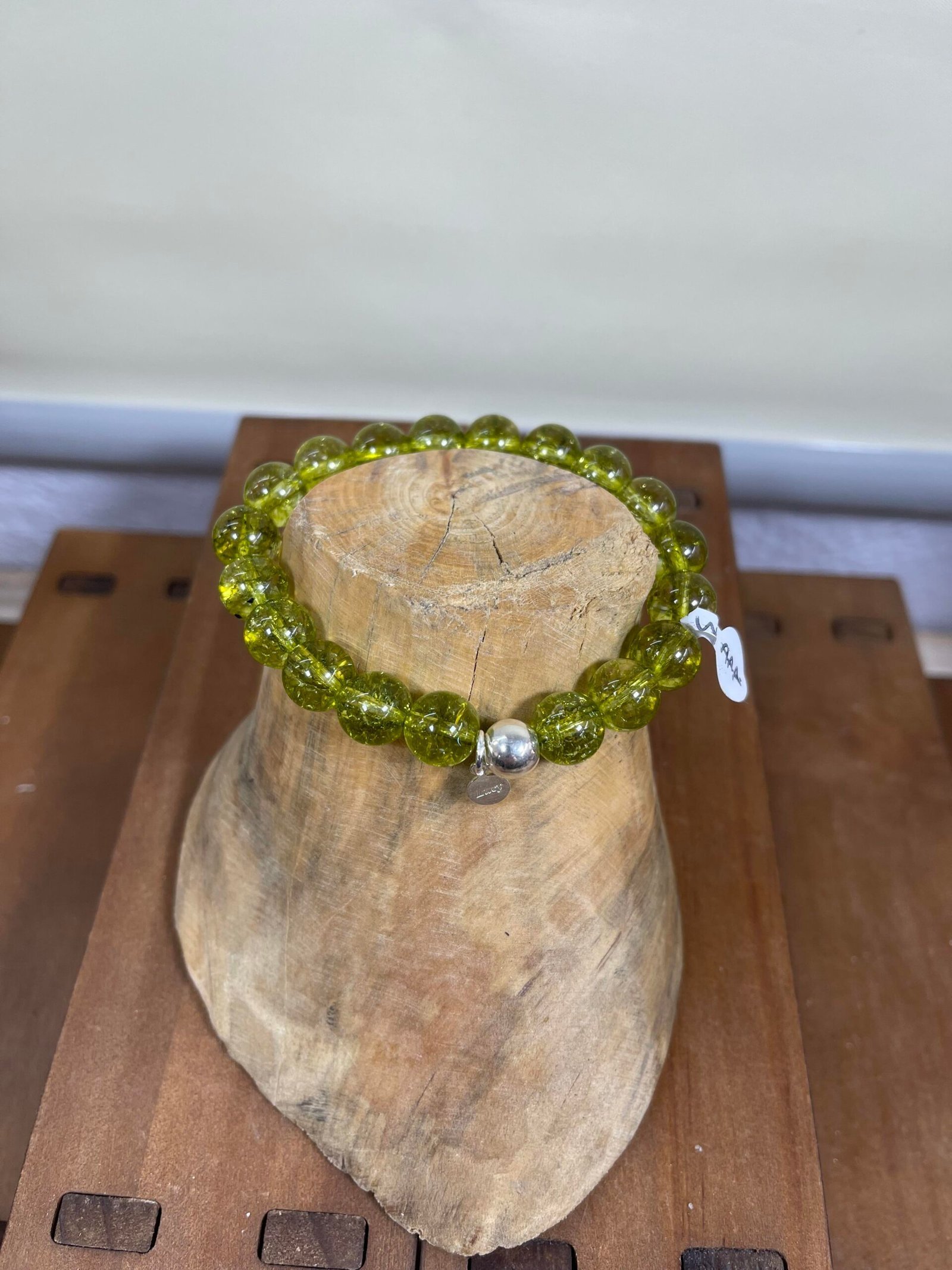 Pulsera olivino piedra natural