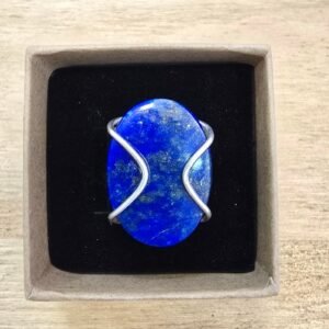 Lapizlazuli Anillo Ajustable en Plata de Ley 925 Joyería Elegante y Exclusiva para Mujer
