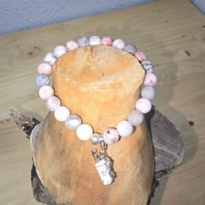 Pulsera de Jaspe Zebra Rosa