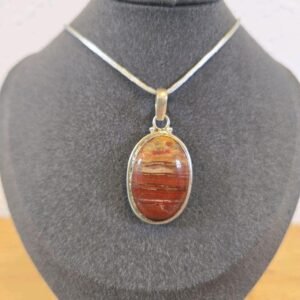 Colgante jaspe bandeado y plata 925