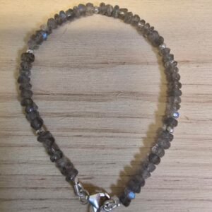 Pulsera labradorita y plata de ley