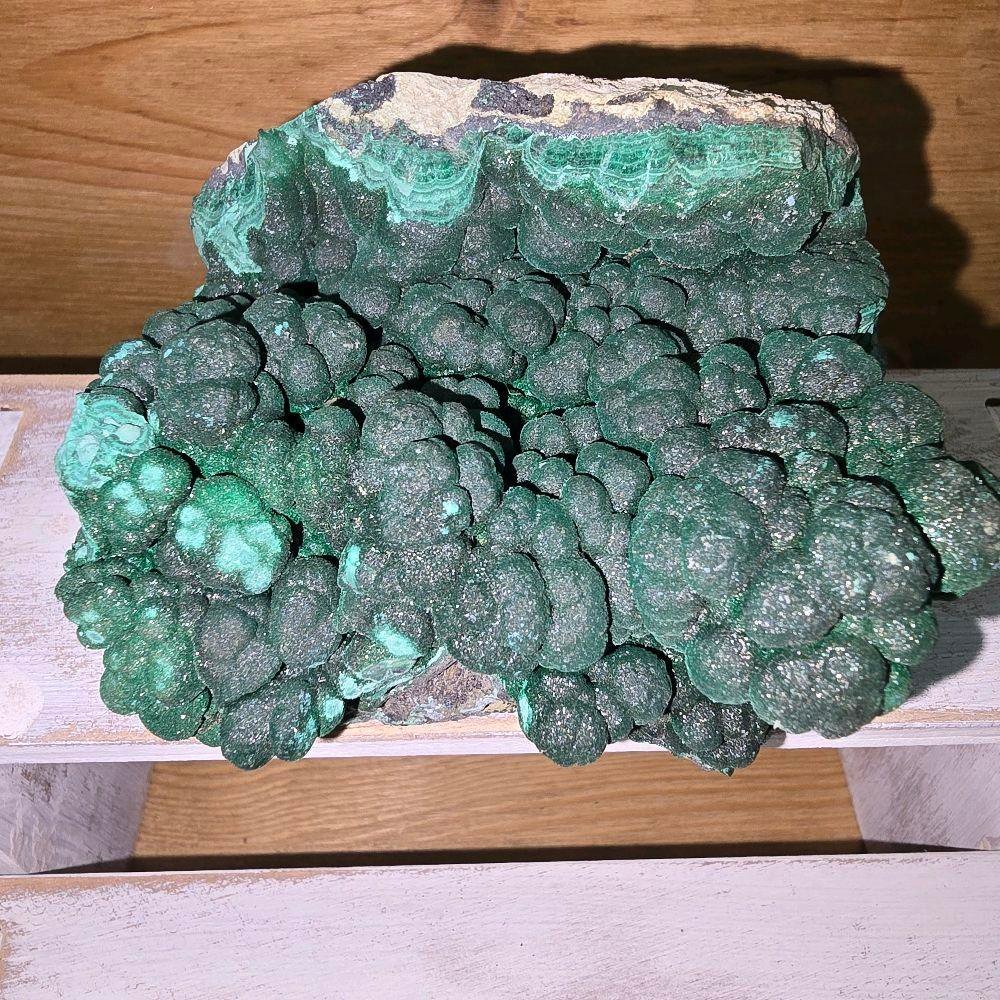 Espectacular malaquita botroidal piedra natural - Imatge 3