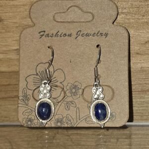 Pendientes Lapislazuli engarzados en plata de ley