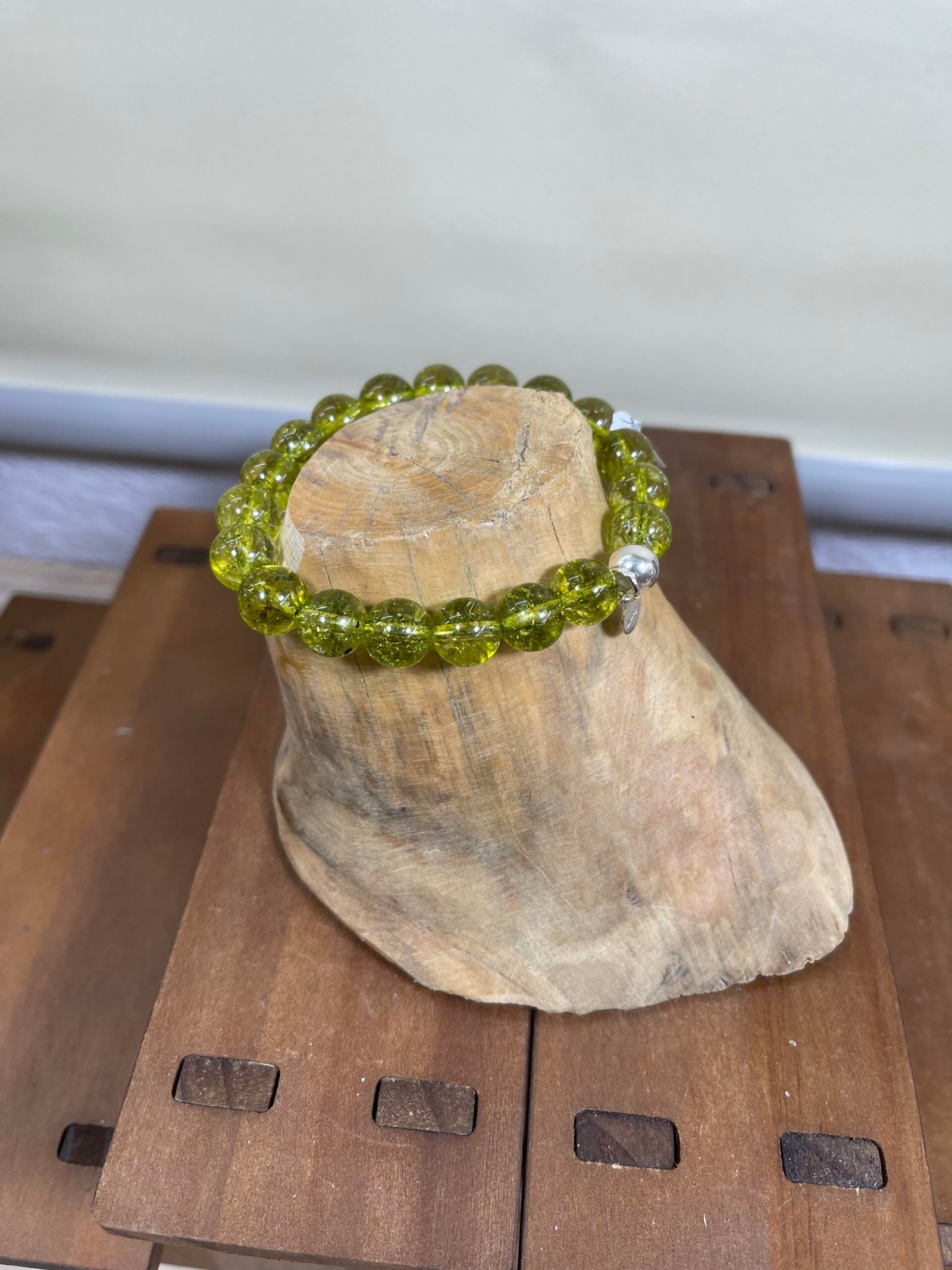Pulsera olivino piedra natural - Imagen 2