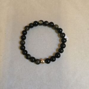 Obsidiana dorada y plata de 925