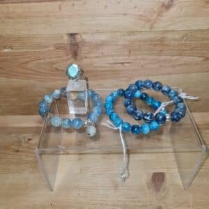 Pack pulseras y anillo, mineral natural